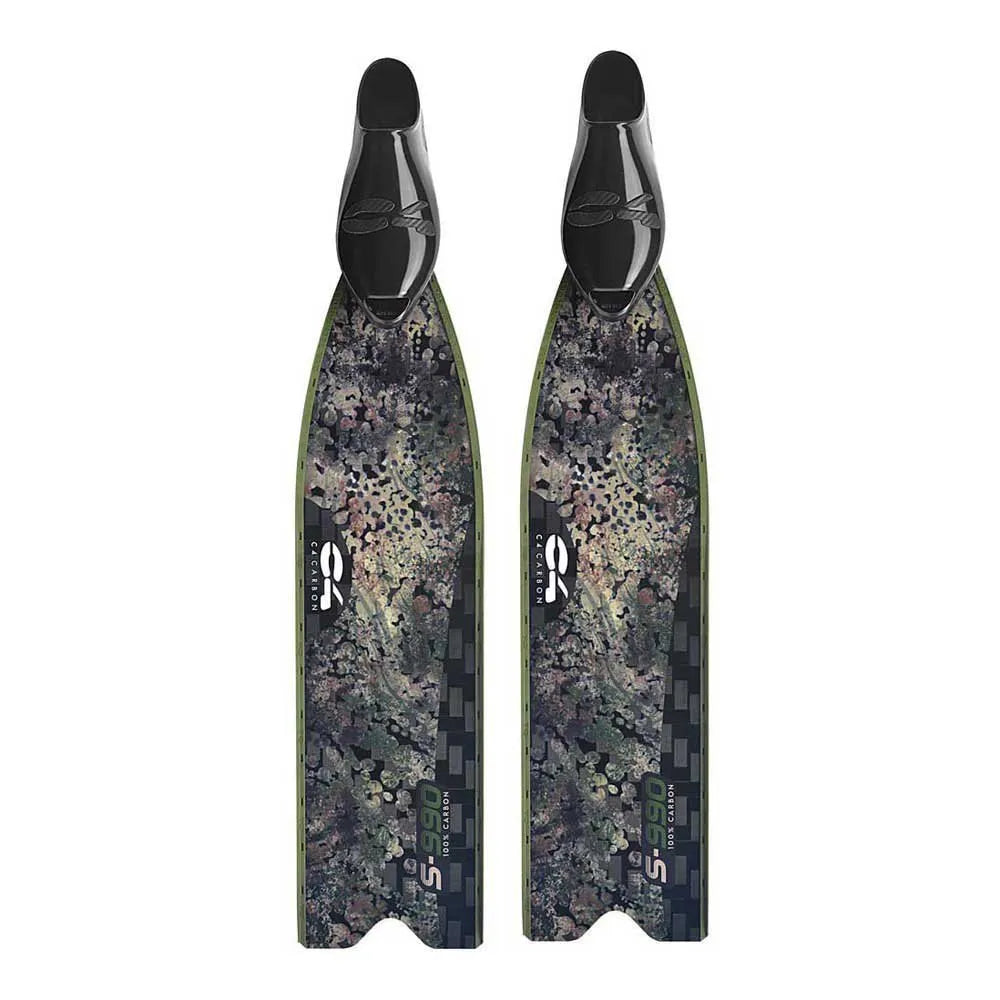 C4 S-990 Camo 25 freediving fins